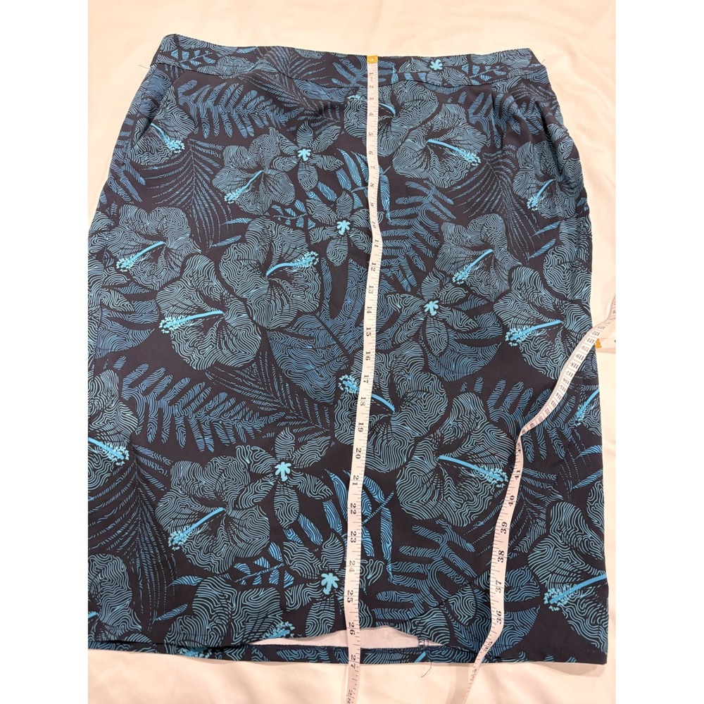 Rip Skirt Hawaii Hibiscus Print Length 3 Size XL Adjustable Wrap Floral Blue - Picture 8 of 8